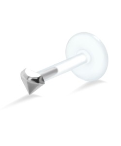 Diamond Shaped Labrets Piercing with PTFE LA-362